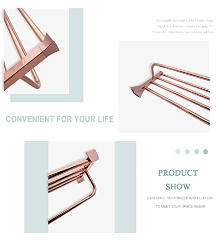 HIGOH Towel Racks,Bathroom Towel Rack Wall Mounted Towel Holder,Wall Mounted Towel Rail Rack Bar Shelf,Bathroom Accessories