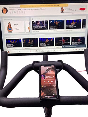 PELOGADGET Phone and Tablet Mount Holder for Peloton Plus Exercise Bike | Anti-Slip Steel Tray for iPhone, iPad Mini, iPad Pro, and iPad Air | St