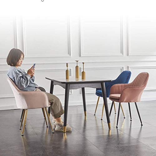 Kitchen Dining Room Furniture Chairs Dining Chairs Velvet Armchairs With Legs And Metal Back For Living Room Bedroom Kitchen Furniture (Color : P