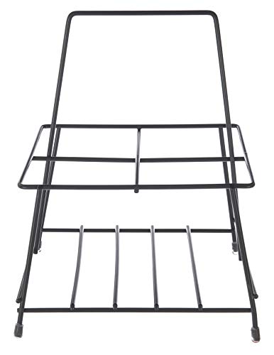 FiNeWaY Nostalgia Milk Bottle Holder Wire Tidy Crate Rack Carry Carrier Doorstep Store Drink Kitchen Storage Organiser Caddy With Integrated Hand