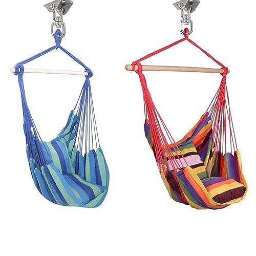 MIVIDE 2 pack Heavy Duty Swing Hangers, Hammock Hook for Wall, Wood, Stainless Steel 360° Rotate Swing Hook for Yoga Hammock Chair