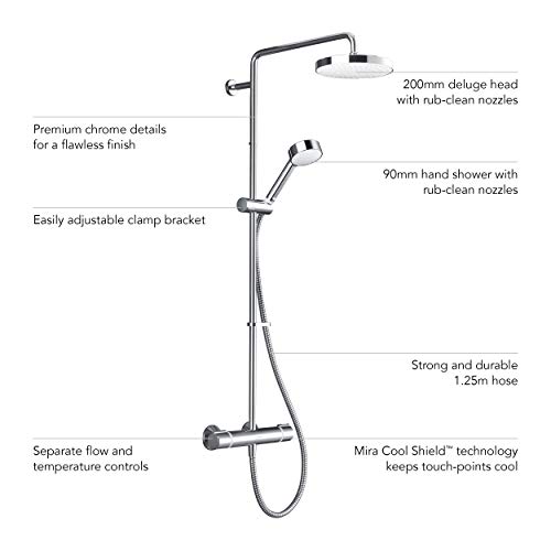 Mira Showers Relate Dual Outlet Mixer Shower ERD Mixer Shower Chrome 2.1878.002