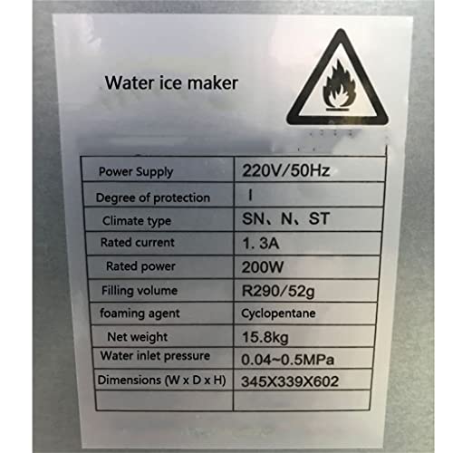 XIAOJUN 40KG/24H Ice Maker Commercial Ice Machine Household Ice Machine Tea Milk Shop Automatic Water Inlet (Color : A, Size : 345 * 339 * 602mm)
