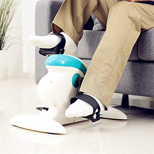 LUNEZY Motorized Exercise Cycle/Bike for The Handicapped & Disabled, Electric Pedal Exerciser with Leg Protector Bracket for The Elderly (White)