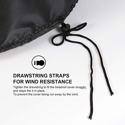 Fenghome Garden Bench Covers, Waterproof Oxford Fabric Bench Cover for 2 Seater Patio Bench Windproof Furniture Covers -134x66x89cm (Black)