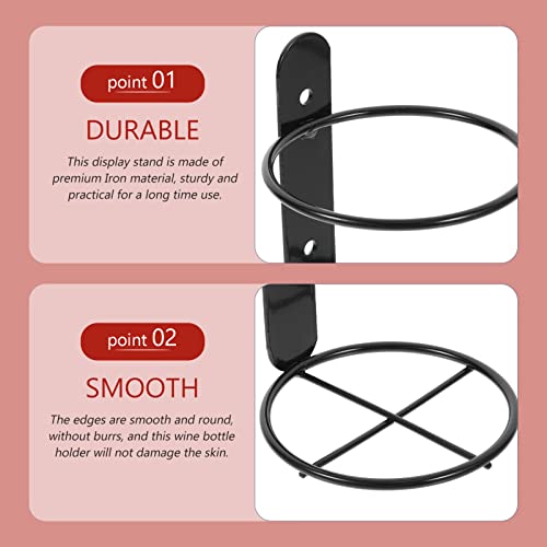 Hemoton Wall Mounted Wine Shelf 2Pcs Wall Wine Holder Wall Single Bottle Rack Wall Wine Rack Wine Storage Rack for Home Bar Wine Holder Wall Moun