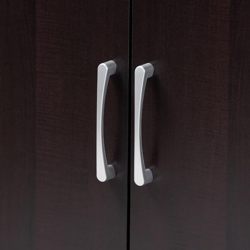 SDFGH Hallway Furniture and Shoes Storage 2 Door Entryway Shoe Storage Cabinet with Open Shelves