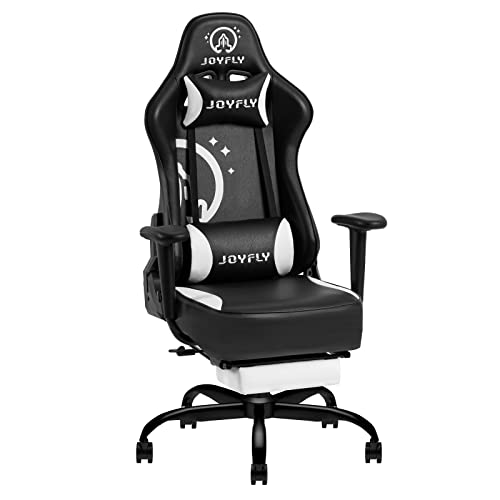 JOYFLY Computer Chair, High Back Gaming Chair for Adults Ergonomic Gamer Chair with Footrest, Office Chair with Height Adjustment, Headrest and L