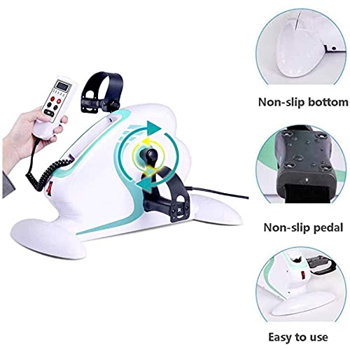 LUNEZY Assisted Bicycle Electric Rehabilitation Bike Pedal with Protective Gear Fitness Exercise Bike for Hand Arm Leg Knee (Mini Exercise Bike)