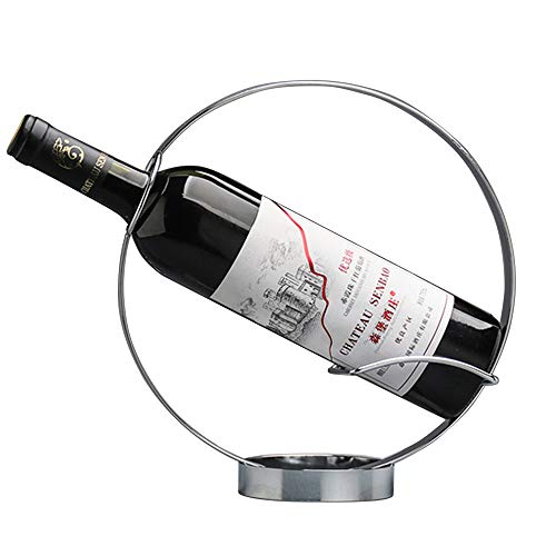 HUANGXING - Wine Bottle Holder Wine Holder, Metal Circle Wine Server, Bottle Server, Drinks Presentation, Simple and Elegant Design, Suitable for