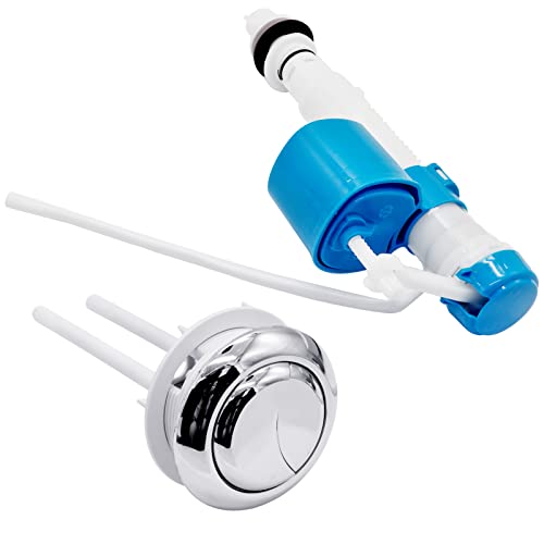 Dual Flush Valve and Flush Toilet Cistern Push Button Assembly, Iceten Adjustable Toilet Flush Valve General Toilet Cistern Fittings