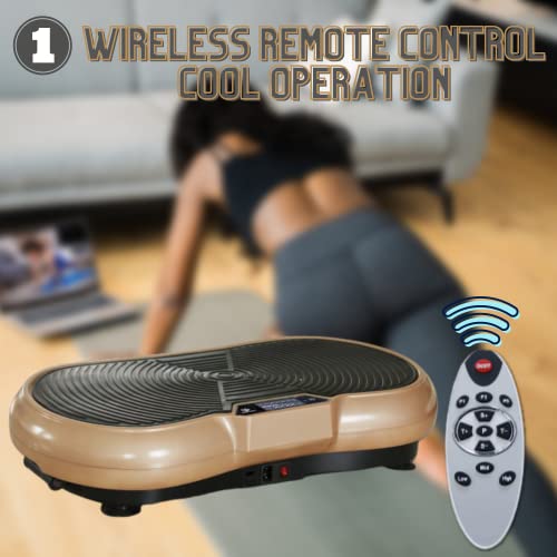 Cheery Whole Body Vibrating Platform with Balance Straps | Vibration Plate Exercise Machine | Easy Exercise Equipment at Home, Full Body Workout