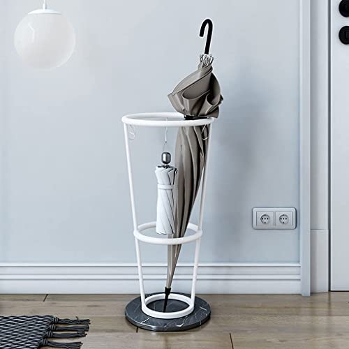 SEYFI Umbrella Stand Umbrella Holder Wrought Iron Umbrella Stand Nordic Marble Base Storage Rack Umbrella Rack Hotel Villa Lobby Umbrella Storage