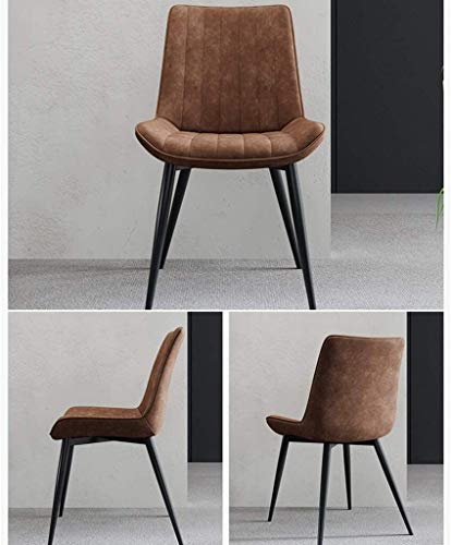 Modern Kitchen Dining Room Chairs PU Leather Dining Chairs Set Of 6 Corner Chairs Seat And Backrests With Metal Legs Vintage Kitchen Counter Chai