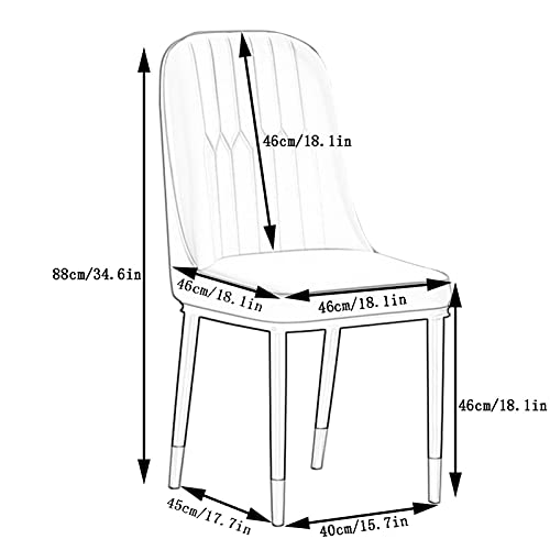 Kitchen Dining Room Furniture Chairs Dining Chairs Set Of 4 Modern PU Water Proof Leather High Back Padded Soft Seat Kitchen Chairs Living Room C