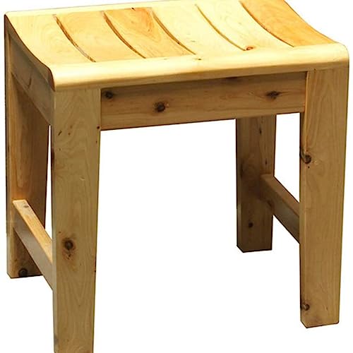 LUKEO Stools - Bath Stool Waterproof Bathroom Stool Bath Stool Solid Wood Wooden Bench Antiseptic Non-slip Shower Stool Household Small Bench