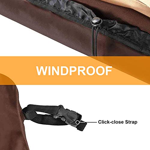 CHEYLIZI L Shape Garden Sofa Covers Waterproof, Dustproof Patio Furniture Corner Sofa Couch Protective Cover with Durable Hem Cord Windproof, 210