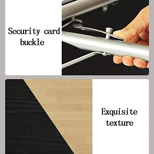 LXXSH Folding Table-Folding Table Multiple Functions Rectangular Room Furniture with Steel Frame Legs, Black