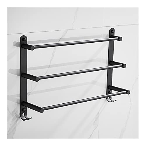 HIGOH Towel Racks, Towel Rail for Bathroom,Stainless Steel Hand Towel Holder,Bathroom Wall Mounted Towel Holder,Screw Free Installation Towel Bar