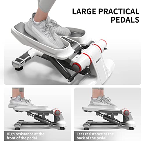 PROIRON Steppers for Exercise, Mini Stepper Machine with Display, Step Exercise Machine with Resistance Bands for Home Workout, Up Down Stair Cli