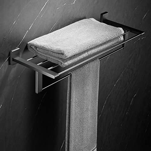 HIGOH Towel Racks,Towel Rail for Bathroom,All Copper Solid Hand Towel Holder,Simple Modern Bathroom Shelf,Toilet Toilet Towel Rail/Folding Towel