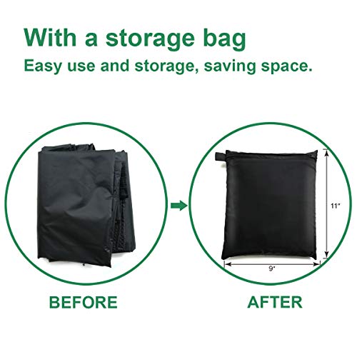 INMUA Egg Chair Cover Waterproof, Patio Hanging Chair Cover Rip Proof 420D Heavy Duty Oxford Fabric Windproof, Anti-UV Rattan Wicker Swing Chair