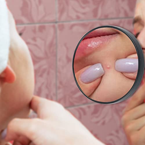 SAMTEK Magnifying Mirror with Tweezer, 20X Magnification Mirror with Suction Cup Makeup Mirror Round Magnifying Makeup Vanity Mirror Use for Make
