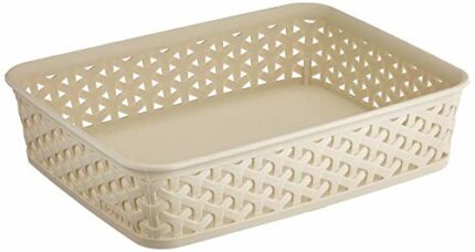 CURVER Basket My Style Office A5 Rattan-opticin Creme, 26 x 20 x 6 cm