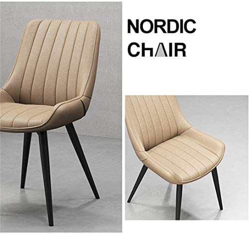 dining chair Office Reception Chairs Business Dining Chairs Set Kitchen Dining Chairs Set of 4 Metal Feet Comfortable Cushions and Backrest Leath