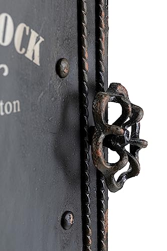 Kare Design Key Box Safe, grey, 31x24x13cm, steel, key cabinet with 6 hooks