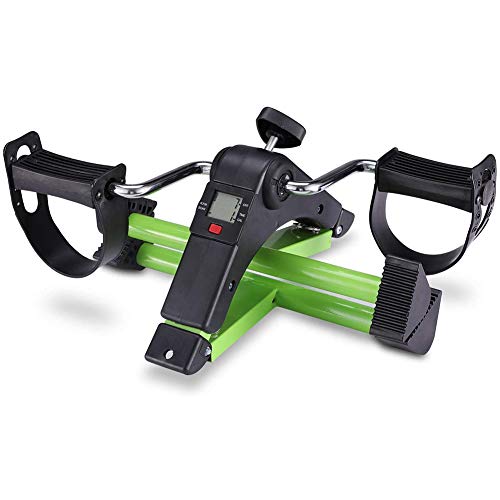 ALREMO HUANGXING - Foldable Mini Pedal Exerciser Bike, Leg Exerciser Stroke Hemiplegia Rehabilitation Fitness Workout Equipment Pedal, Ideal for