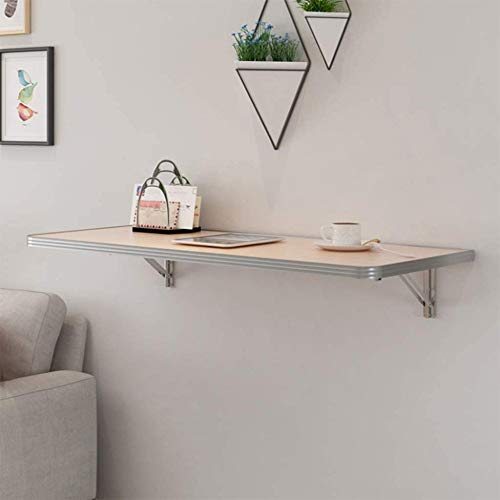 LEOSXA Wall-Mounted Table Folding Wood Dining Tables, Kitchen/laundry Workbench/Laptop Table, Fold Down Wood-Based Panel,C-80 * 50cm/31 * 20in
