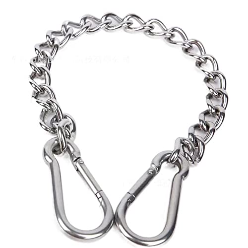 Hanging Chair Chain, 65cm/25in Hammock Chair Hardware, Chain with Two Carabiners, 304 Stainless Steel Indoor Outdoor Hanging Kits for Hanging Swi