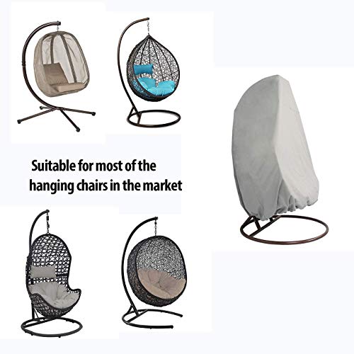 Egg Hanging Chair Cover, Waterproof 115 * 190cm 210D Oxford Fabric Heavy Duty Veranda Patio Cocoon Chair Garden Furniture Protective Cover Water