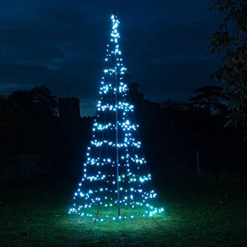 Noma Starry Nights Spectrum 4m Outdoor Pole Christmas Tree : 450 Colour Changing LEDs : App Control : 6121019