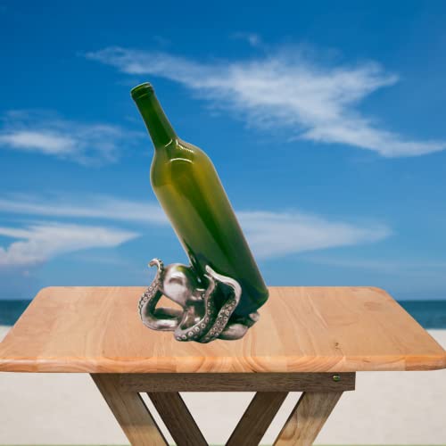 Octopus Wine Bottle Holder, Nautical Décor, Freestanding Tabletop Decoration, 4 Inches
