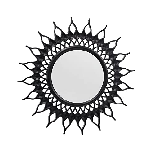 OIGUMR 3 Pack Black Mirror for Wall Small Mirrors Decorative Mirrors Round Mirrors Wall Decor 9.9x9.9 inch (01 Black)