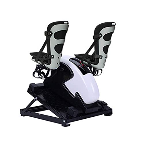 LUNEZY Electric Rehabilitation Exercise Bike Upper Limb Lower Limbs Hand Leg Bicycle Elderly Home Pedal Exerciser Bike, Resistance Adjustable (C)