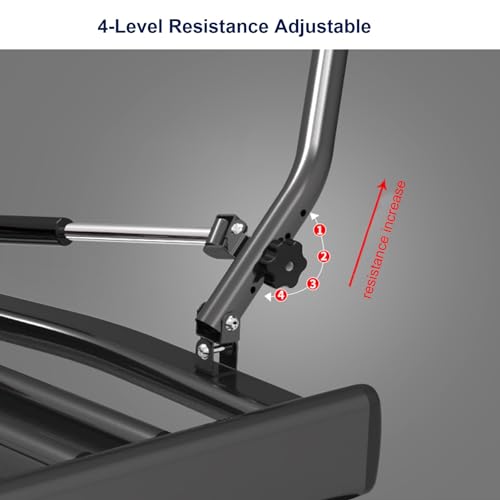 HAWEWE Rowing Machine For Home Use Hydraulic Rower Resistance Adjustable Rower Machine With LCD Monitor Home Gym Up To 264lbs Weight Capacity
