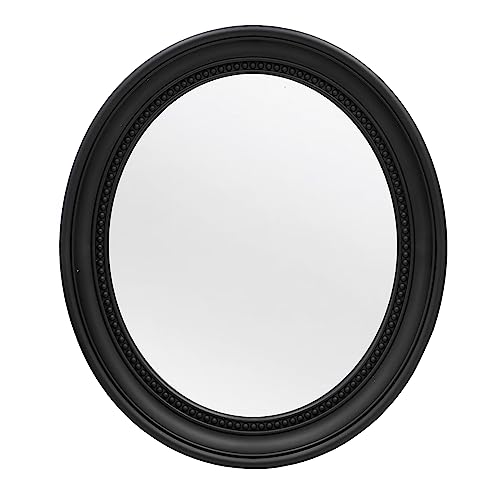 OIGUMR 15.4 x 13.8 inch Bathroom Mirror Wall Mirror Mirror Wall Decor Oval Mirror White