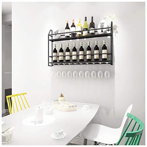 Metal Black Wall-Mounted Wine Glass Holder Stylish Simplicity Industrial Stylish Simplicity Champagne Glass Wine Glass Goblet Holder Bracket Red