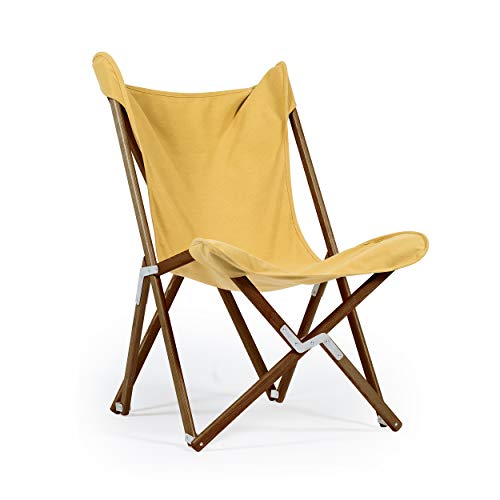 Telami–Tripolina Chair–Collection Recycled–Arm Chair–Foldable and Light – Pomegranate Colour – Natural Frame – Made in Italy - Outdoor Furniture,