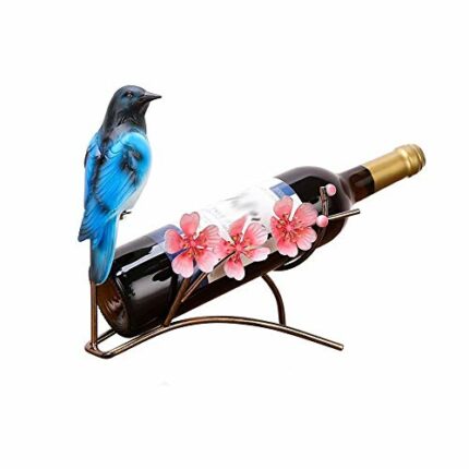 ZYZMH Creative Metal Wrought Iron Wine Rack Multi-Function European Home Living Room Kitchen Desktop Decoration Crafts