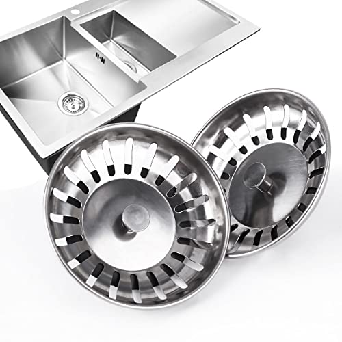 Kitchen Sink Strainer Plug Stainless Steel Thicken for Kitchen Sink, Hole Diameter 78mm