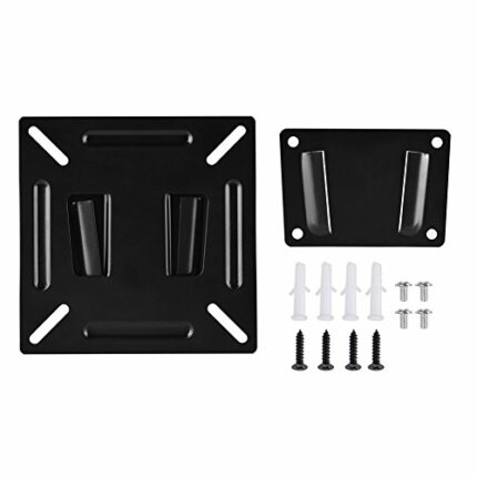 Heayzoki Monitor Mount, LED Universal TV Ultra Slim Wall Mount Bracket, Wall-mounted Stand Bracket Holder for 12-24 Inch LCD LED Monitor TV PC Sc