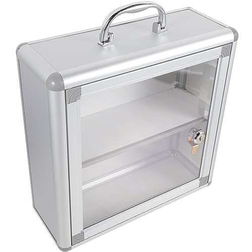 LALAFINA First Aid Medicine Storage Box Metal Medicine Case Household Medicine Cabinet Family Emergency Kit Box For Travel Car Home