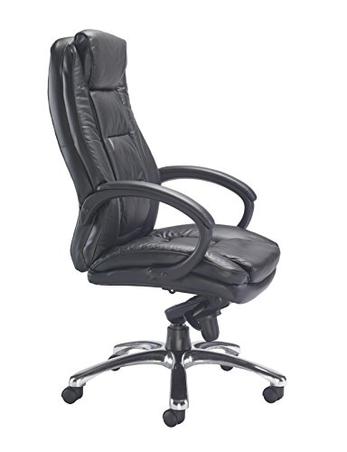 Office Hippo Executive Leather Faced Chair, Black