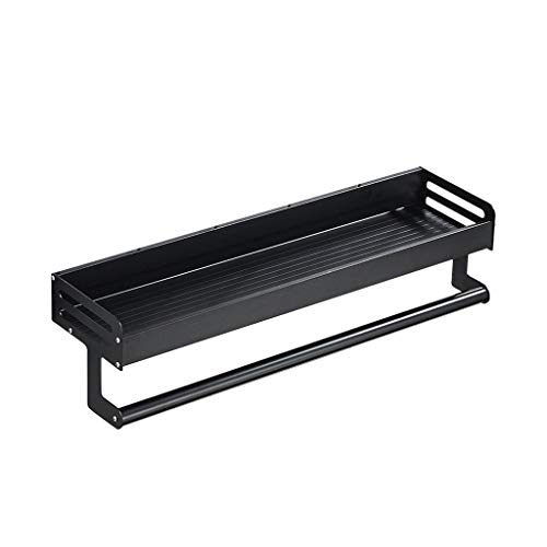 N/A Bathroom Shelf, Stainless Steel Bathroom Shelf Bathroom Organizer,Towel Bar Wall Mounted Rack Shower (Size : 50CM)