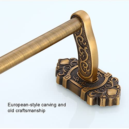 HIGOH Towel Racks, Bathroom Towel Rack Wall Mounted Towel Holder,Bathroom Towel Rack,European Antique Bathroom Rack,Hardware Bath Towel Holder/Co