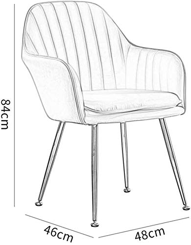 Modern Kitchen Dining Room Chairs Dining Chairs Velvet Armchairs With Legs And Metal Back For Living Room Bedroom Kitchen Furniture (Color : Dark